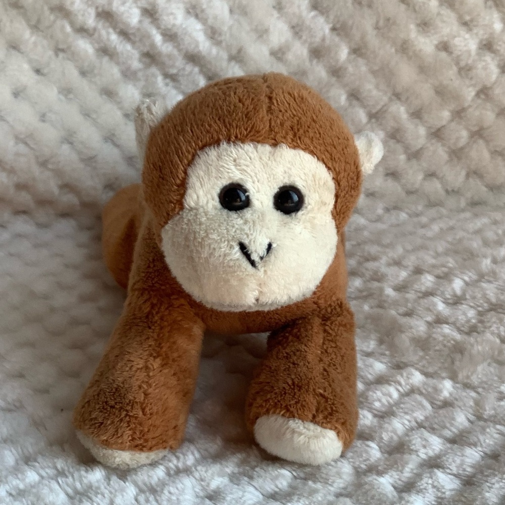Unbranded Cute Plush Laying Down Monkey with Working Sound Stuffed Animal Toy
